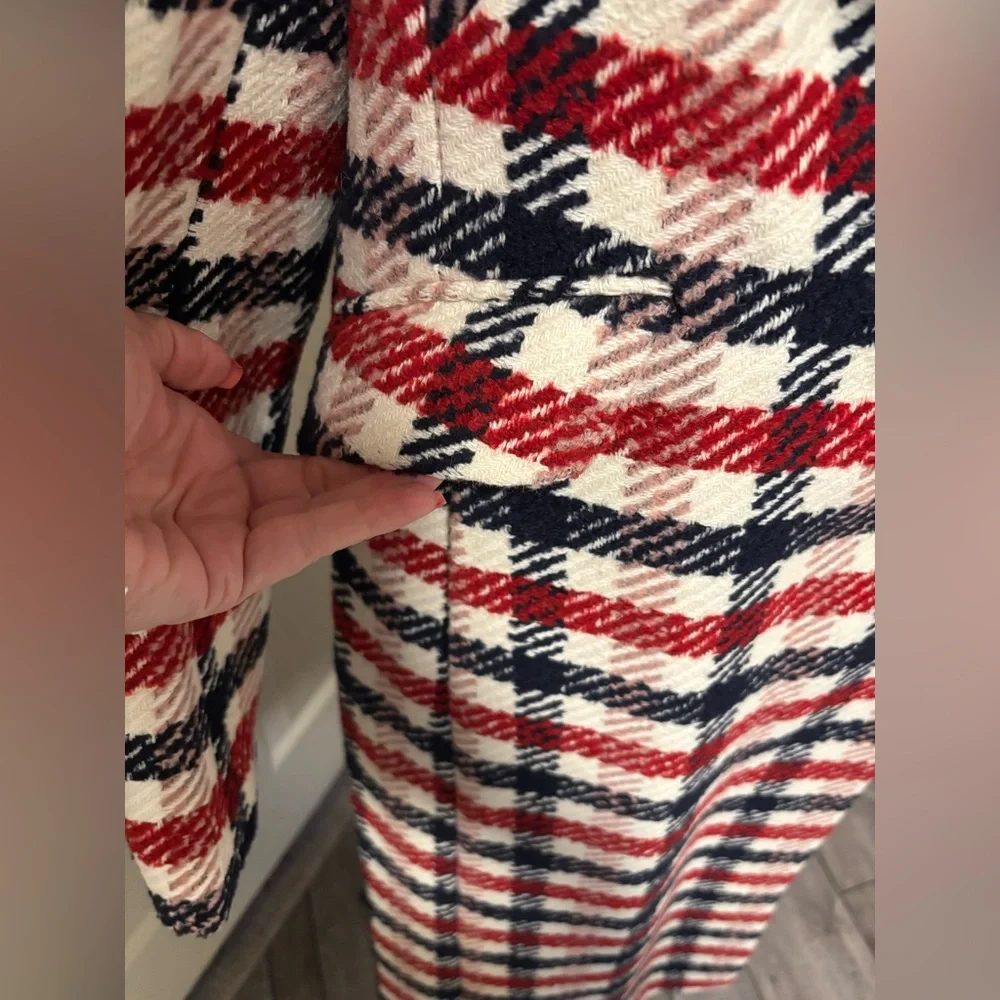 Boden Tweed Wool Blend Coat With Removable Faux Fur Collar - Picture 8 of 16